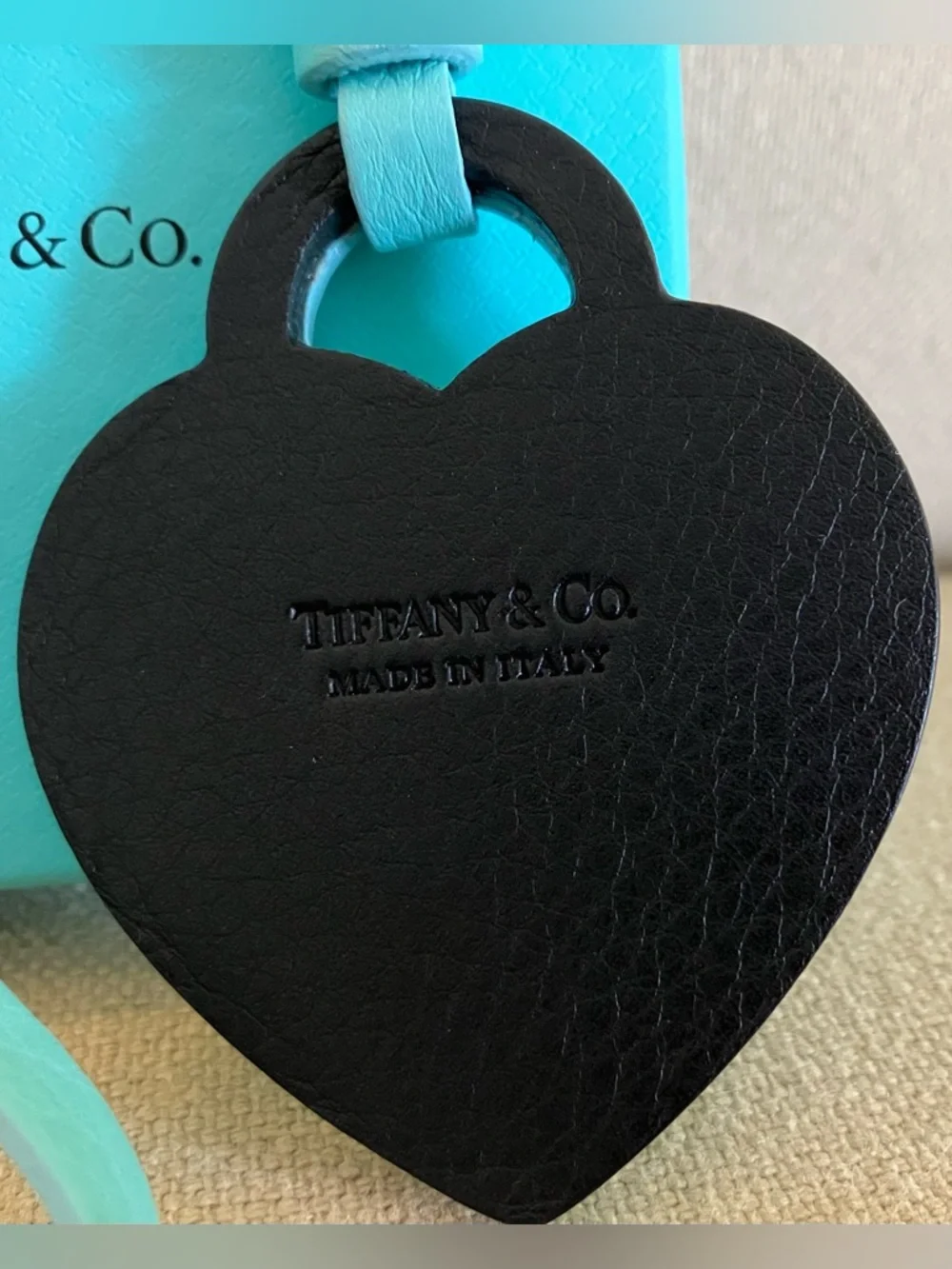 Tiffany & Co. "Please Return to Love" Heart Bag Charm - Picture 3 of 4